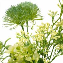 Zijden bloemen, kunstboeket, bloemdecoratie met distels 40cm
