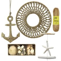 Artikel Maritieme wanddecoratie DIY doos decoratieve ringankerschelpen Ø38cm