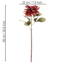 Artikel Kunstmatige dahlia met lange steel, 68 cm