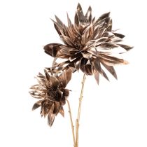 Artikel Kunstmatige dahlia, met lange steel en twee bloemen, 75 cm