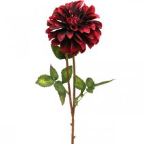 Artikel Kunstbloem dahlia rode zijden bloem herfst 78cm Ø3 / 15cm