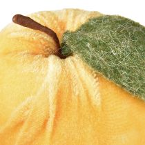 Artikel Decoratieve Appelfluweel met Blad Bruin Geel Ø7,5cm H9cm 9 st.