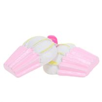 Miniatuur decoratieve cupcakes roze, wit 2.5cm 60p