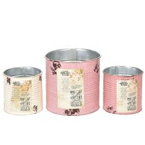 Artikel Bloempottenset voor balkon en tuin, decoratieve plantenbakken, vintage stijl, 15 cm, 3 stuks