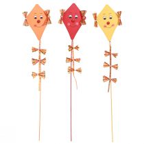 Artikel Decoratieve draak op stok houten decoratie herfst 7,5×10cm 12 st