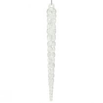 Artikel Decoratieve ijspegels voor het ophangen van winter heldere glitter 14cm 4st