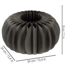 Artikel Papieren tafeldecoratie in de vorm van een pompoen met honingraat, opvouwbaar, rond, 34 cm, 2 stuks