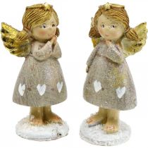 Deco engel Kerst engel engel figuur engel paar H10cm 2st