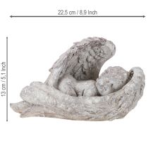Artikel Decoratieve engel slapend met vleugels engelfiguur graf 22,5cm