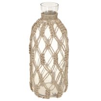 Artikel Decoratieve flesglazen macramé flesvaas Ø10cm H27cm