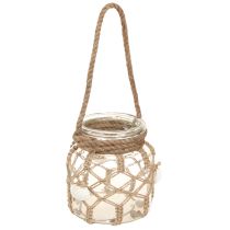 Artikel Decoratieve glazen macramé schelpen tafeldecoratie hangdecoratie Ø14cm