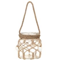 Artikel Decoratieve glazen macramé schelpen tafeldecoratie hangdecoratie Ø14cm