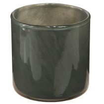 Artikel Decoratieve glazen plantenbak in groen lichtgrijs grijs H10cm 3 st