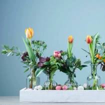 Artikel Decoratieve flesbloemenvaas Ø7,5cm H13,5cm helder 6 st