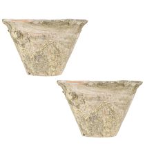 Artikel Decoratieve hars pot plantenbak klei terracotta Ø17cm H11cm 2st
