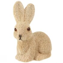 Artikel Decoratieve gevlokte zittende paashazen – 2e keus – Lente 10 cm 6 st.
