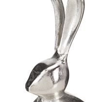 Artikel Decoratief Konijn Metaal Pasen in Zilver Rond Ø12cm H25cm