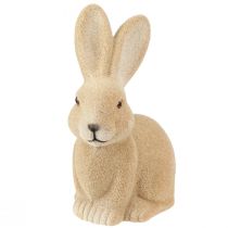 Artikel Decoratieve zittende paashaas in bruin – 2e keus – gevlokt H22cm