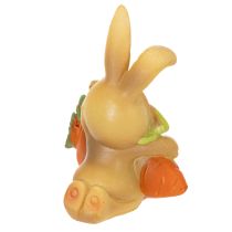 Artikel Set van 3 Paashazen Decoratiefiguren met Wortel – Polyresin – 6 cm
