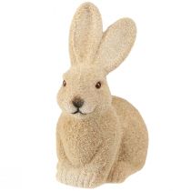 Artikel Decoratieve zittende paashazen bruin – 2e keus – gevlokt H15cm 4 st.