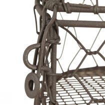 Artikel Decoratief hart van draad voor het vullen vintage grijs 14×13,5cm