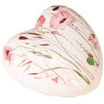 Artikel Decoratieve harten keramische tafeldecoratie klaproos crackle 8cm 3st