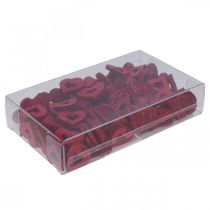 Artikel Decoratieve harten strooidecoratie houten harten rood Ø2cm 144st