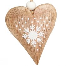 Artikel Decoratieve harten voor het ophangen van kerstboomversieringen hout 6cm 8 st