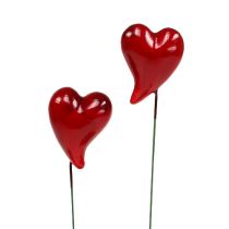 Decoratieve hartjes om op te plakken rood 5cm 24st