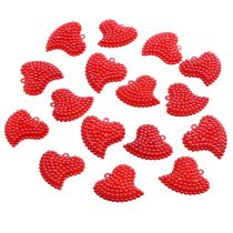 Decoratieve harten rood 3,5 cm 16st