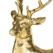 Artikel Decoratief liggend hert rendier figuur goud 10,5×7×11,5cm 2 stuks