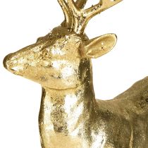 Artikel Decoratief staand hert rendierfiguur goud 10,5×4,5×16cm 2 stuks