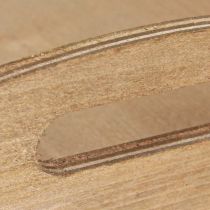 Artikel Decoratief houten dienblad langwerpig FSC in naturel 58cmx28cmx6cm