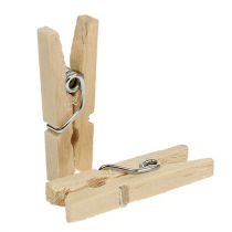 Decoratieve houten clips 2,5cm naturel 300p