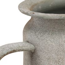 Artikel Decoratieve metalen theepot, vintage stijl, grijs, 24×14×14cm, retro shabby chic stijl