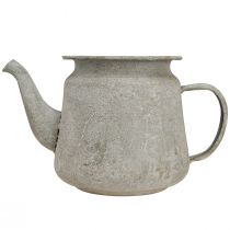 Artikel Decoratieve metalen theepot, vintage stijl, grijs, 24×14×14cm, retro shabby chic stijl