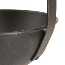 Artikel Decoratieve troffelbloempot, antraciet, hangend, Ø16,5 cm, 2 stuks