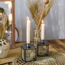 Decoratieve kandelaar voor zilveren kaars, antraciet H11cm