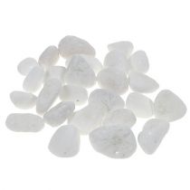 Siersteentjes in net wit 1cm - 2,5cm 1kg