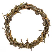 Artikel Decoratieve kranstakken met korstmos en mos natuurlijke decoratie Ø33cm