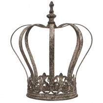 Artikel Decoratieve kroon antiek look metaal decoratie roest Ø19,5cm H22cm