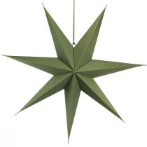Artikel Decoratieve lamp papieren ster om op te hangen jute groen 75x20cm
