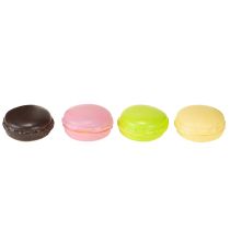 Artikel Kunstmatige decoratieve macaron meringue koekjes, kleurrijk, 5cm, 8 stuks, macaron patisserie decoratie