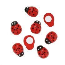 Decoratieve lieveheersbeestjes om te lijmen 1cm rood 360 st