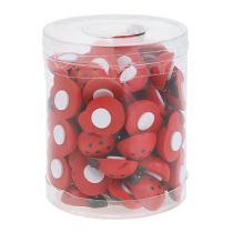 Artikel Decoratieve lieveheersbeestjes om te lijmen 2,5cm rood 72 st