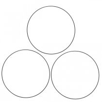 Decoratieve metalen ring decoratieve ring Scandi ring zwart Ø20,5cm 6 stuks