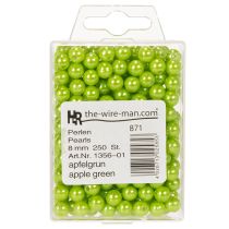 Artikel Decoratieve kralen, appelgroen, Ø8mm, 250 stuks