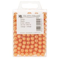 Artikel Decoratieve oranje kralen, 8 mm, 250 stuks