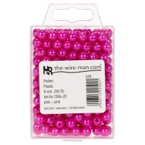 Artikel Decoratieve roze kralen, Ø8mm, 250 stuks