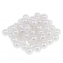 Artikel Decoratieve kralen wit Ø10mm 115 st